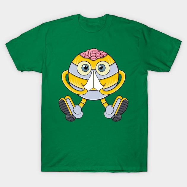 Brain Emoji the Thinker T-Shirt by rolingt